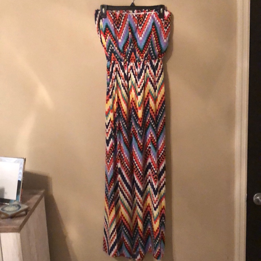 Red Dress boutique maxi dress strapless